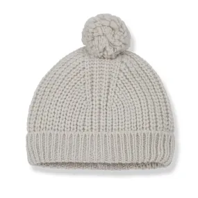 Pom-Pom Beanie in Oatmeal