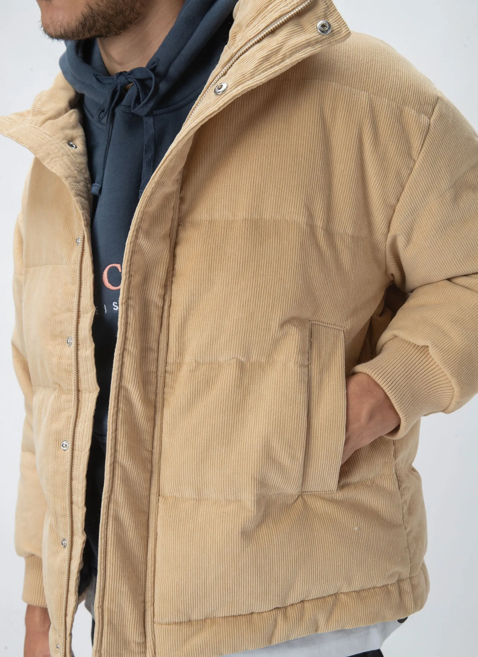 Puffer Jacket Tan Cord