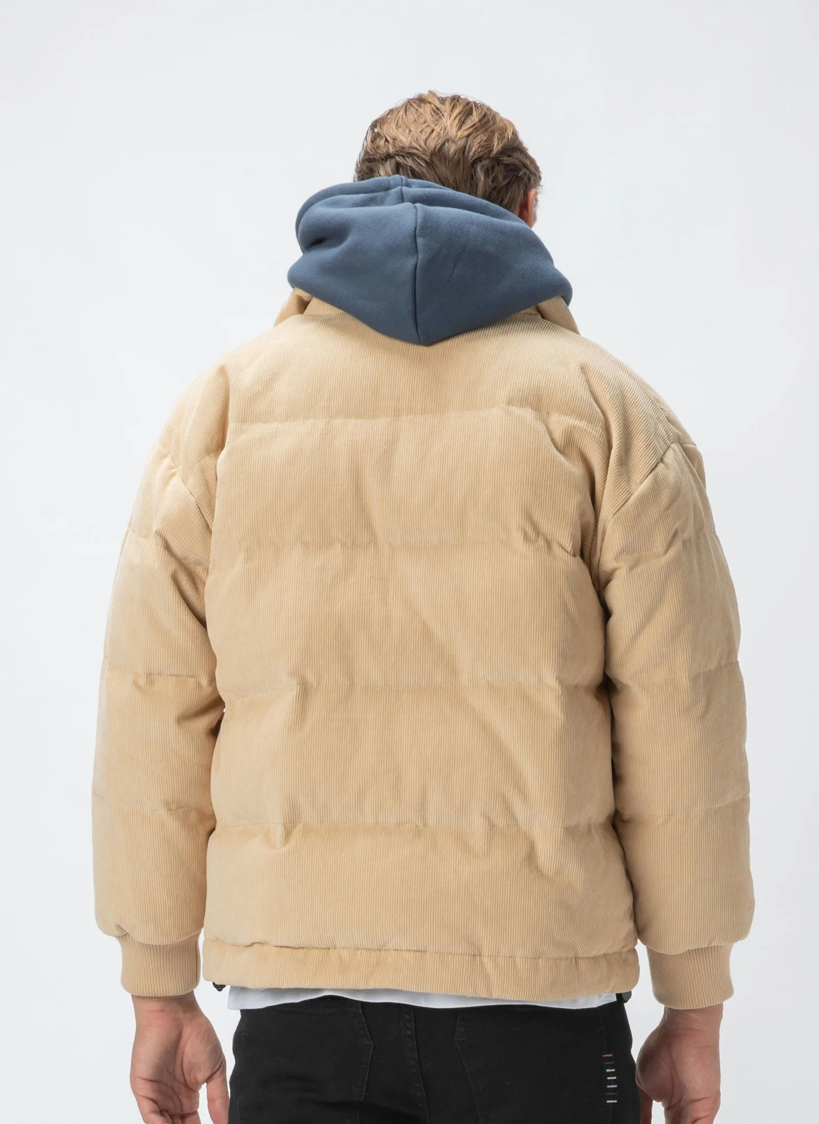 Puffer Jacket Tan Cord