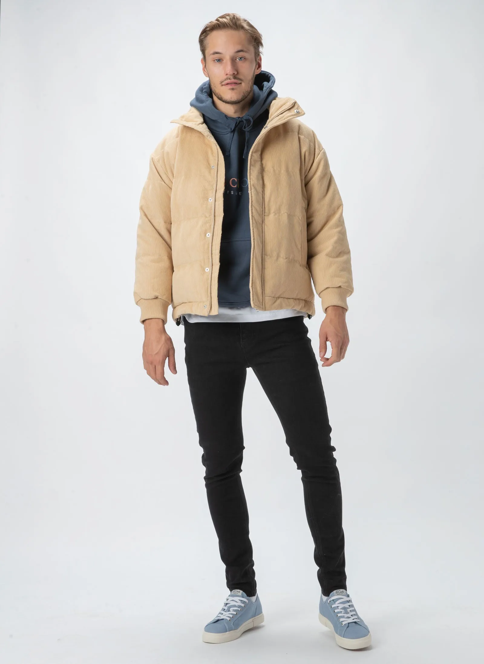 Puffer Jacket Tan Cord