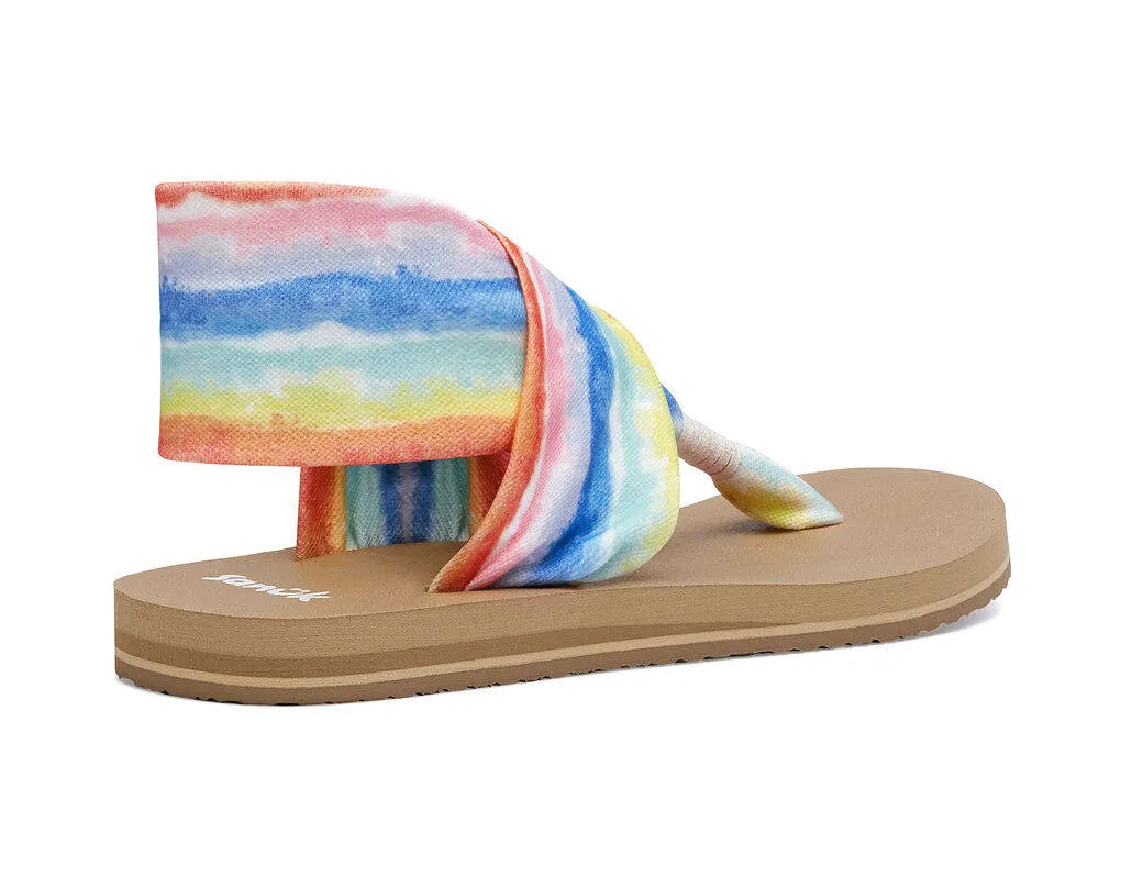 Sanuk Womens Yoga Sling Soft Top Tie Dye Rainbow