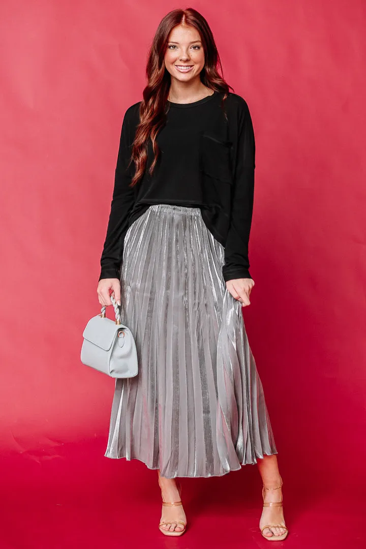 Taken Back Casual Knit Top | Black