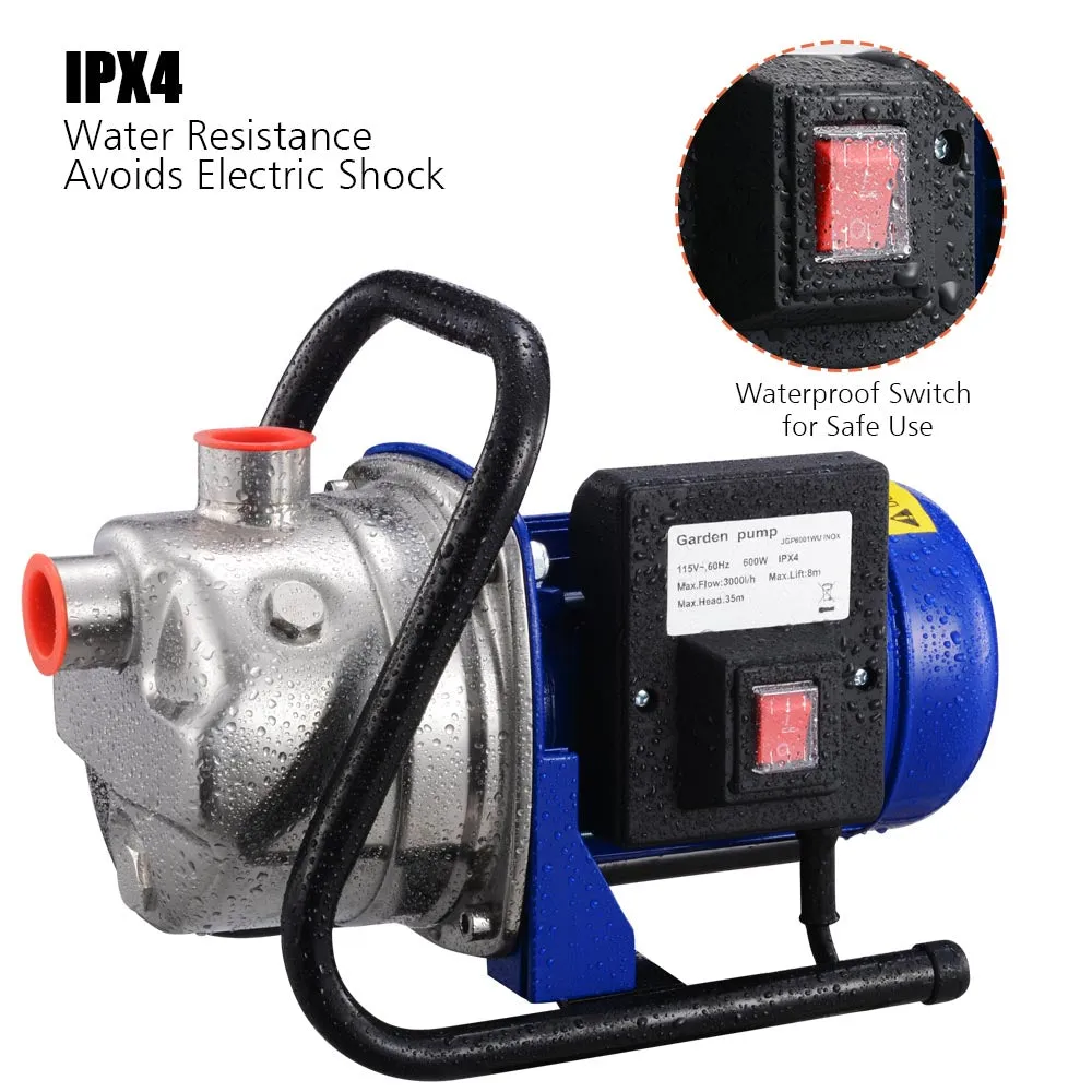 TheLAShop 1.6HP Electric Water Pump Sump Pump Stainless Steel 814gph