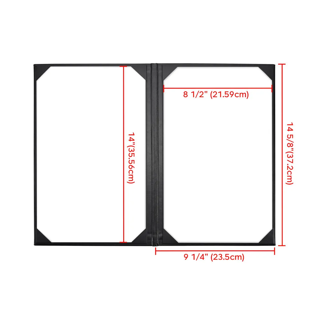 TheLAShop 8-1/2"x14" PU Leather Menu Book Covers 2-View 5ct/pk