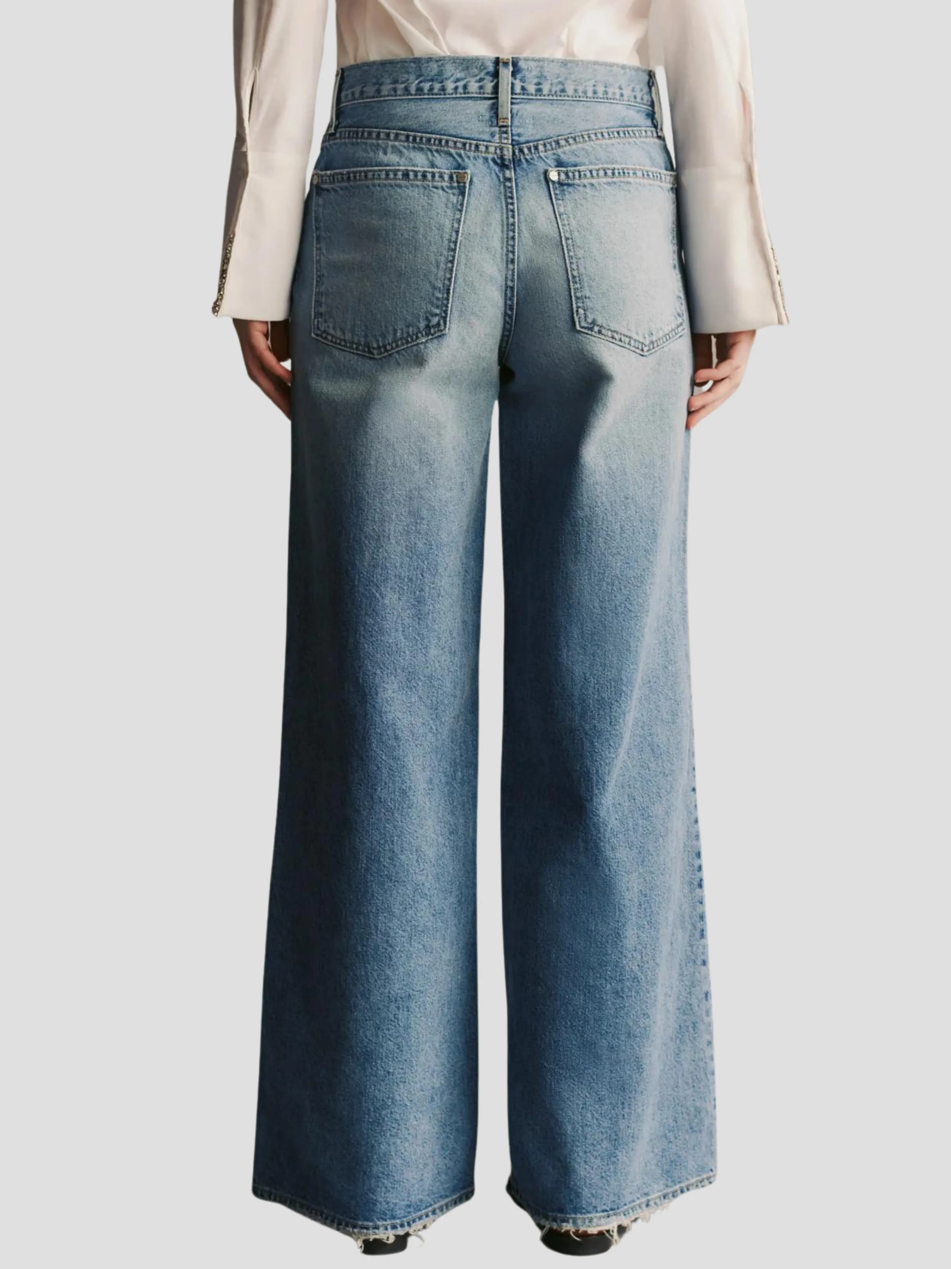 Tiny Dancer Wide-Leg Jean in Vintage Blue
