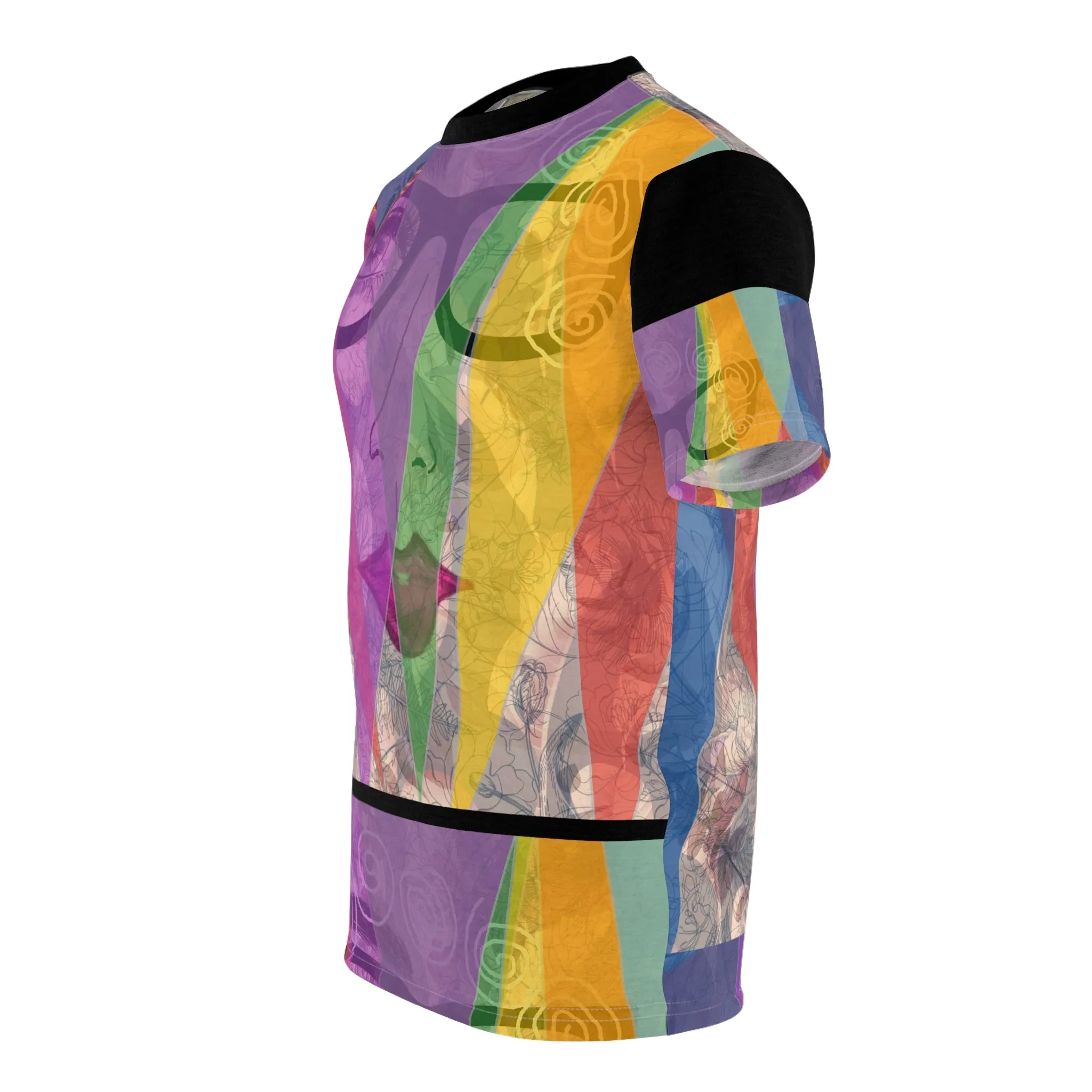 Unisex Cut & Sew Tee (AOP) CALYPSO DREAM