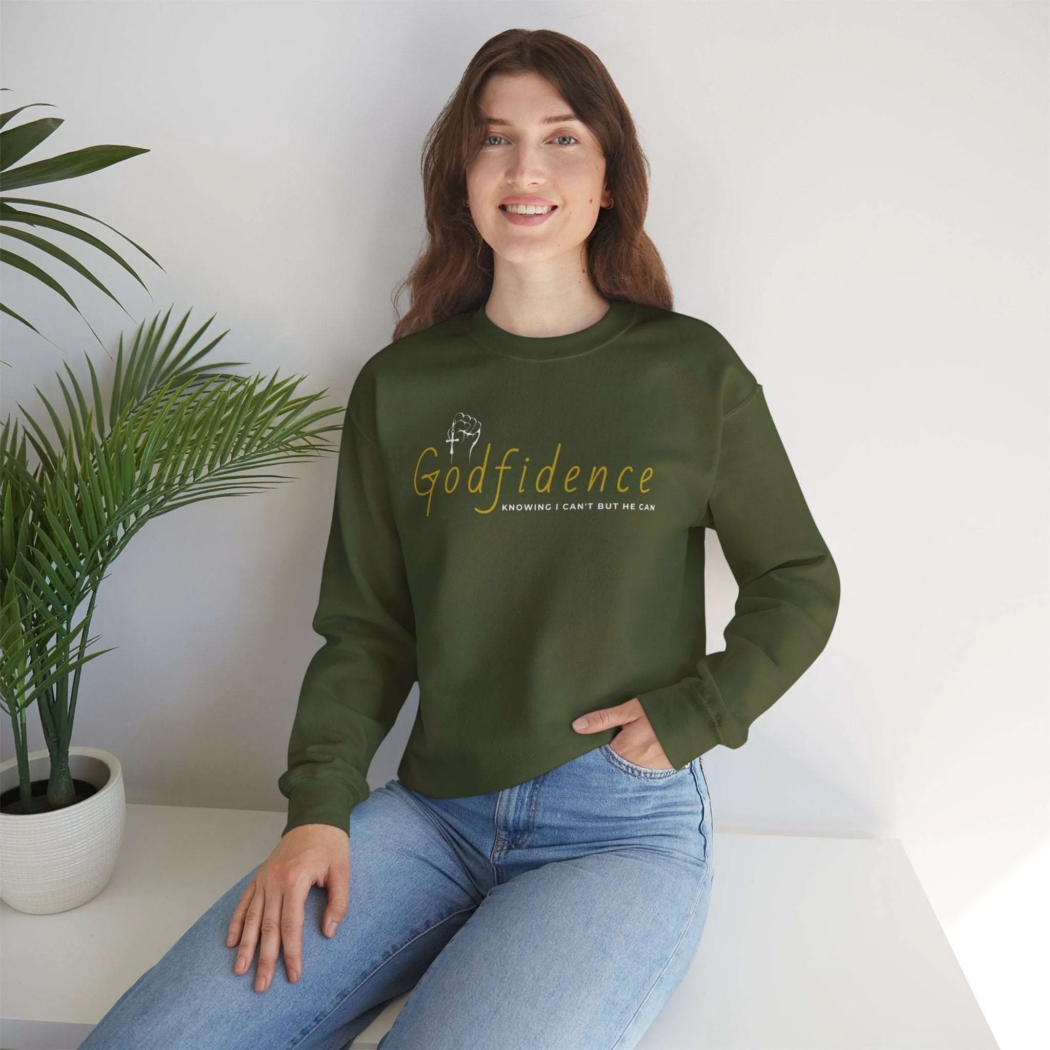 Unisex Godfidence Heavy Blend Crewneck Sweatshirt